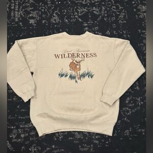Cream Wilderness Graphic Sweatshirt